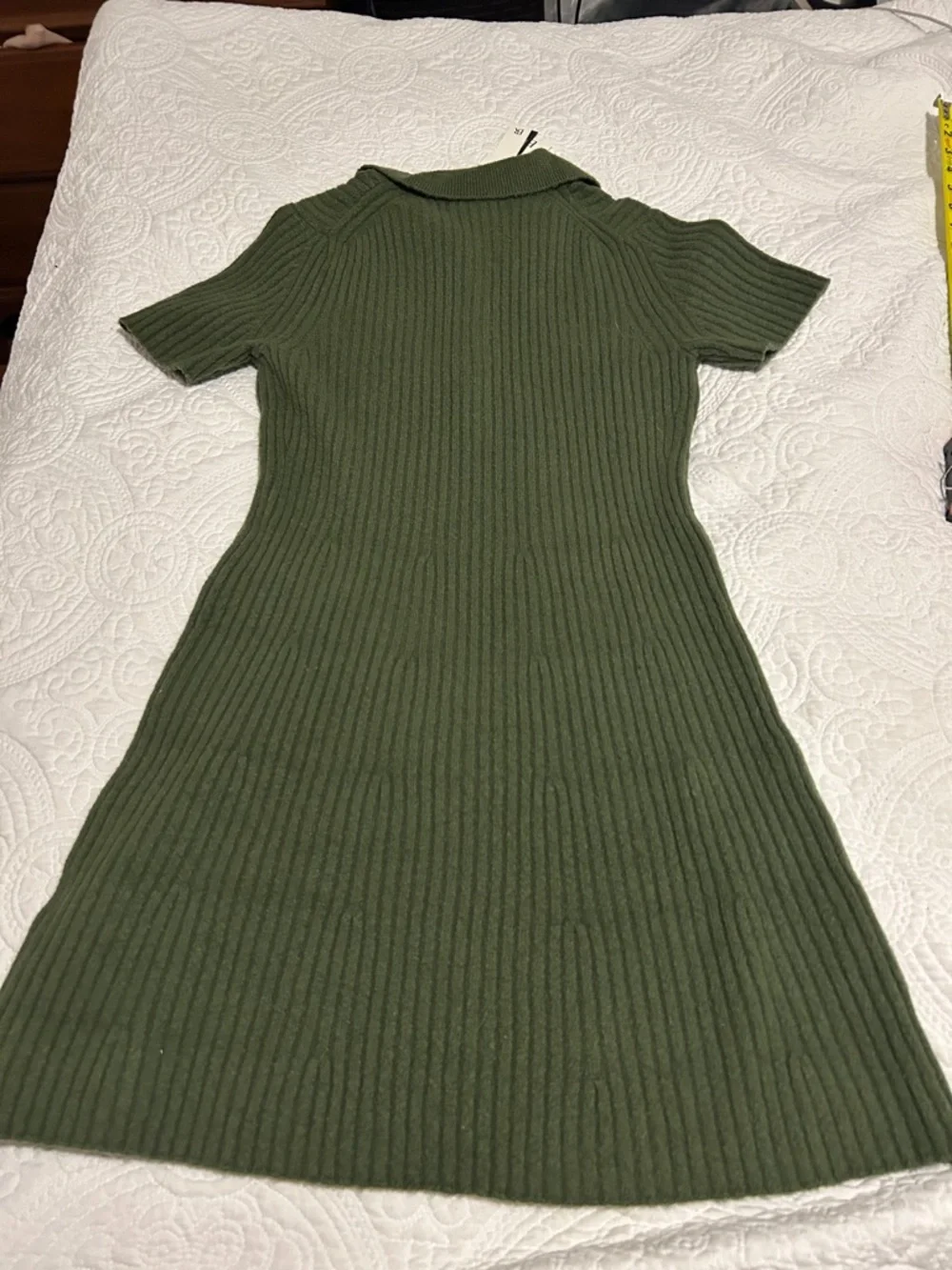 Banana Republic Olive Green Ribbed Polo Midi Dress - Picture 7 of 7